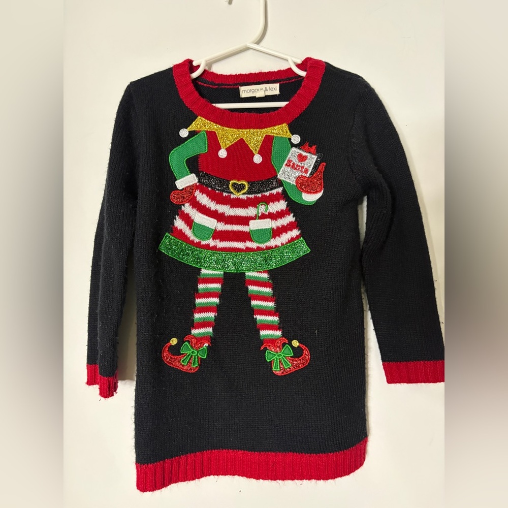 Margaux 4T Festive Elf Sweater Tunic